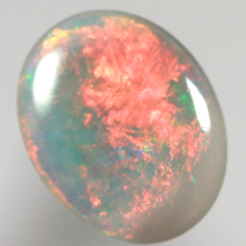 SOLID SEMI BLACK OPAL Bright red Moss pattern